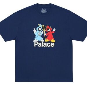 Palace Navy Graphic right and wrong T-shirt size extra large nwt